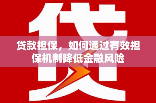 南县贷款担保，如何通过有效担保机制降低金融风险