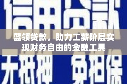 南县蓝领贷款，助力工薪阶层实现财务自由的金融工具